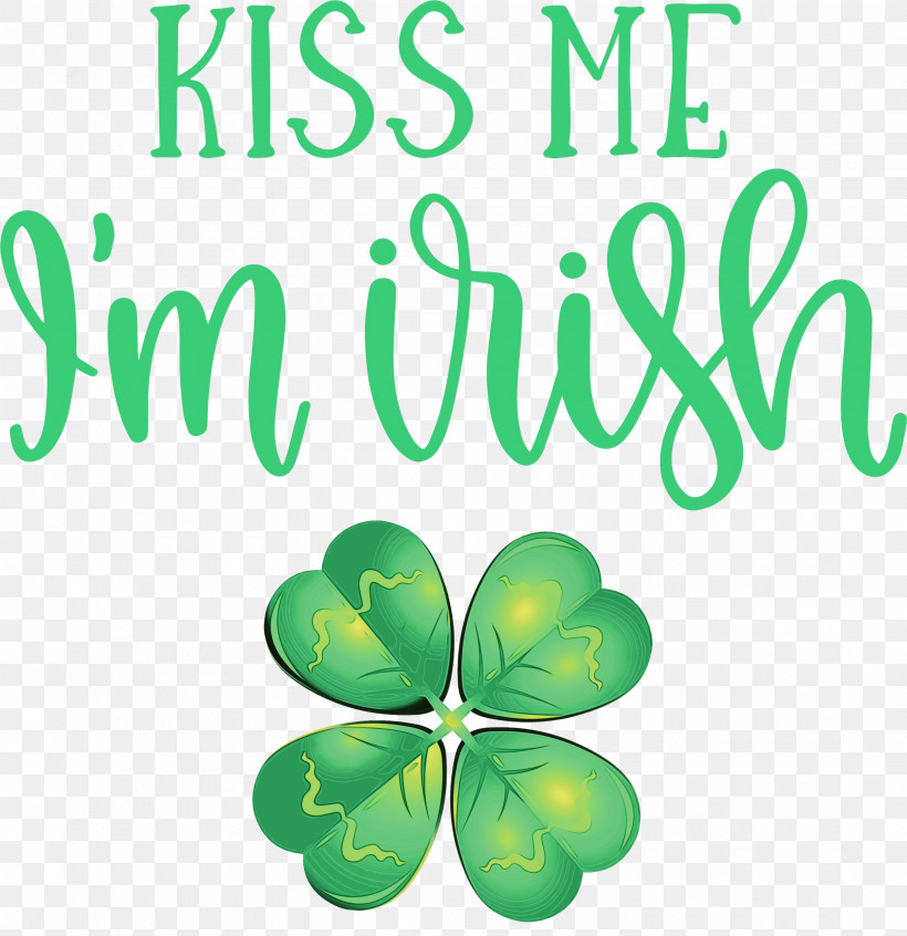 Shamrock, PNG, 2905x3000px, Saint Patrick, Biology, Green, Irish, Kiss Me Download Free