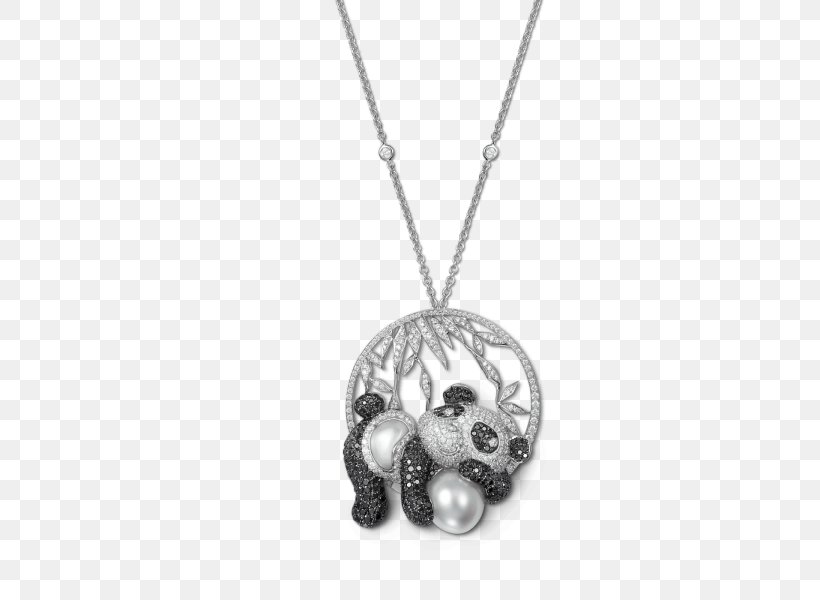 Locket Giant Panda Jewellery Necklace Charms & Pendants, PNG, 600x600px, Locket, Black And White, Body Jewellery, Body Jewelry, Chain Download Free
