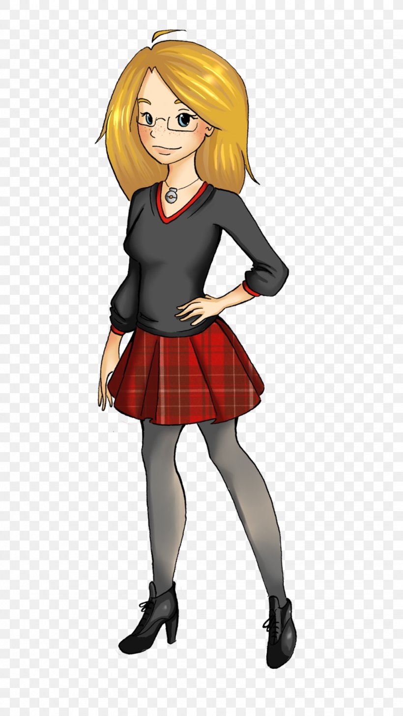 School Uniform Tartan Brown Hair Cartoon, PNG, 1024x1820px, Watercolor, Cartoon, Flower, Frame, Heart Download Free