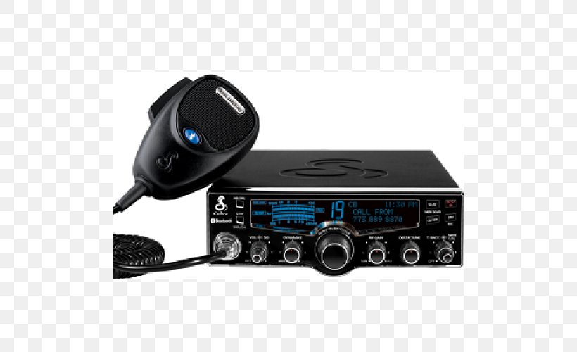 Citizens Band Radio Mobile Phones Cobra 29 LX Microphone, PNG, 500x500px, Citizens Band Radio, Aerials, Audio Receiver, Bluetooth, Cobra 29 Lx Download Free