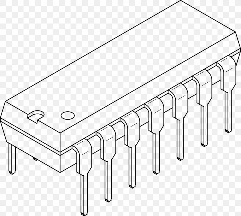 Integrated Circuits & Chips Dual In-line Package Electronic Circuit 555 Timer IC Integrated Circuit Packaging, PNG, 1141x1024px, 555 Timer Ic, Integrated Circuits Chips, Black And White, Breadboard, Circuit Component Download Free