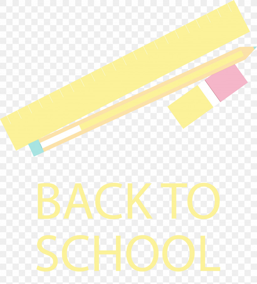 Logo Font Yellow Line Meter, PNG, 2717x3000px, Back To School, Geometry, Line, Logo, Mathematics Download Free
