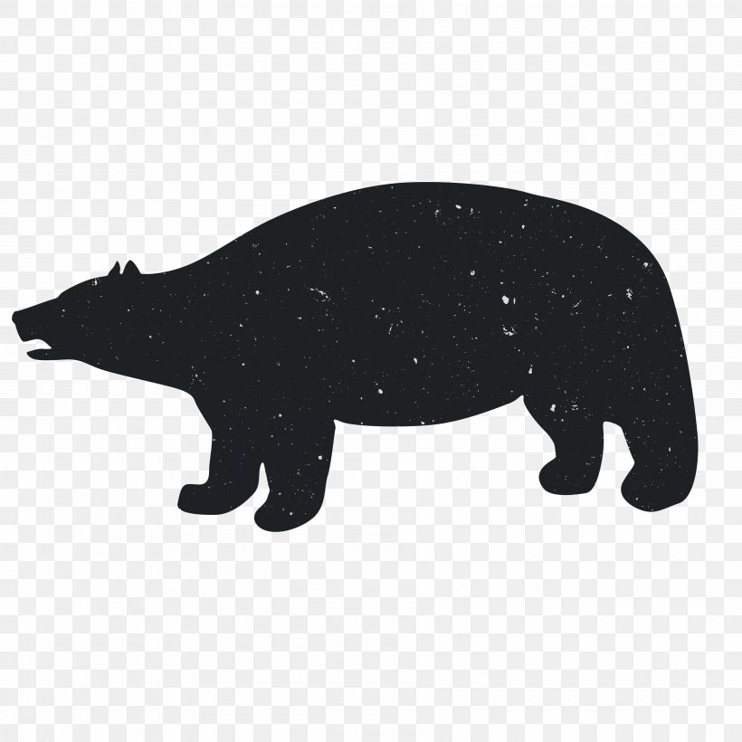 Bear Animal Black And White, PNG, 3600x3600px, Bear, Animal, Black And White, Carnivoran, Designer Download Free