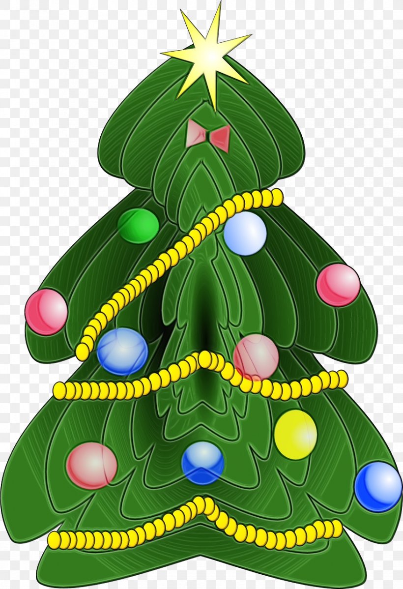 Christmas Tree, PNG, 876x1280px, Watercolor, Christmas Decoration, Christmas Ornament, Christmas Tree, Evergreen Download Free