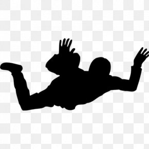 Silhouette - Parachuting Silhouette Parachute Extreme Sport PNG