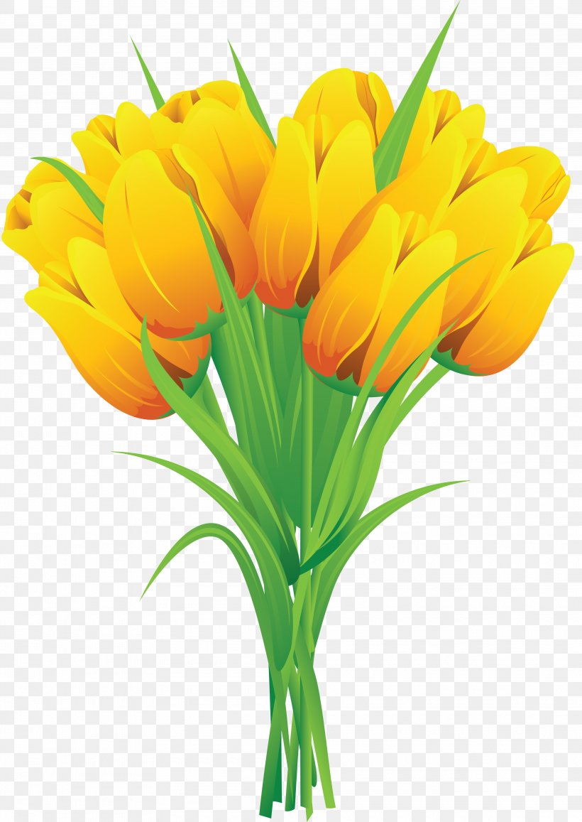 Tulip Flower Bouquet Yellow Clip Art, PNG, 3830x5408px, Tulip, Can Stock Photo, Color, Cut Flowers, Floral Design Download Free