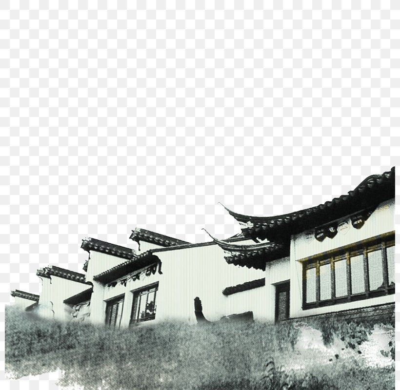China Chinoiserie Ink Wash Painting Architecture Download, PNG, 800x800px, China, Architecture, Black And White, Building, Ceramic Download Free