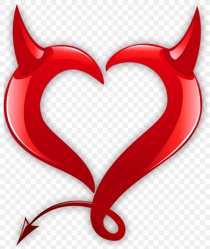 Devil Heart Sign Of The Horns Clip Art, PNG, 3068x3645px, Watercolor, Cartoon, Flower, Frame, Heart Download Free