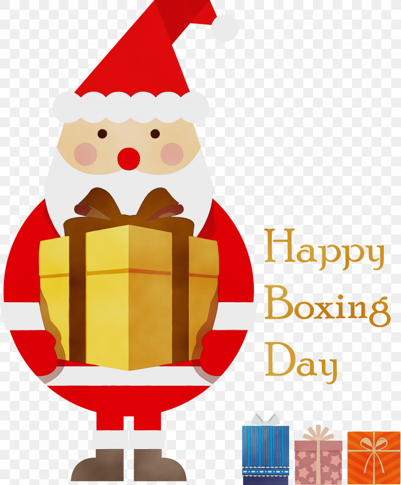 Santa Claus, PNG, 2478x3000px, Happy Boxing Day, Boxing Day, Paint, Santa Claus, Watercolor Download Free