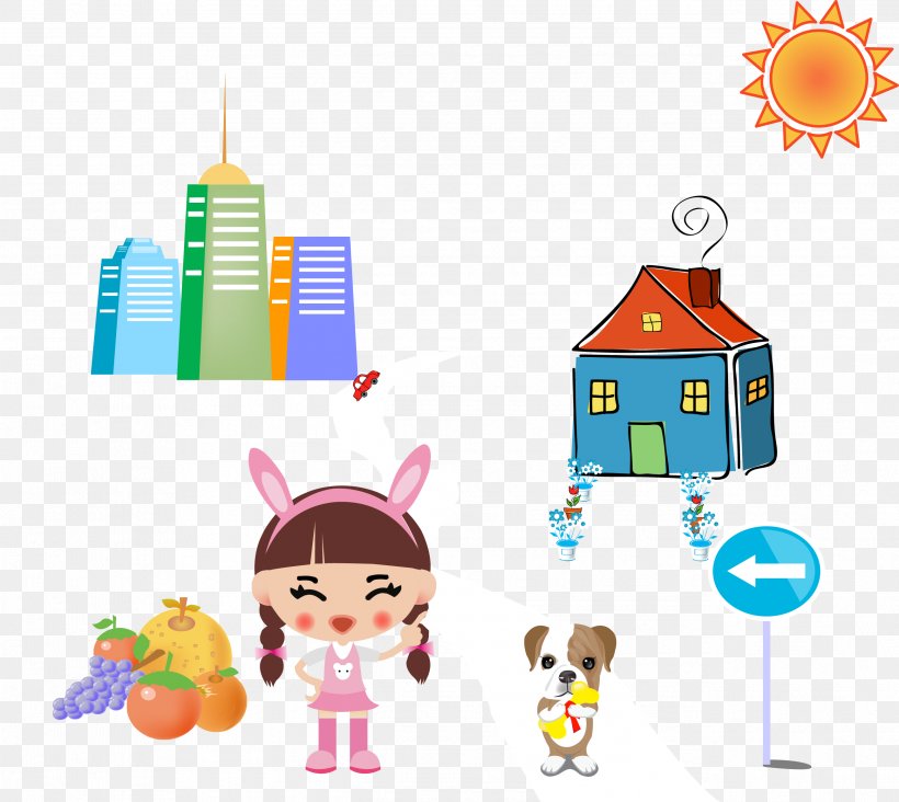 Cartoon Clip Art, PNG, 2592x2315px, Cartoon, Area, Child, House, Illustrator Download Free