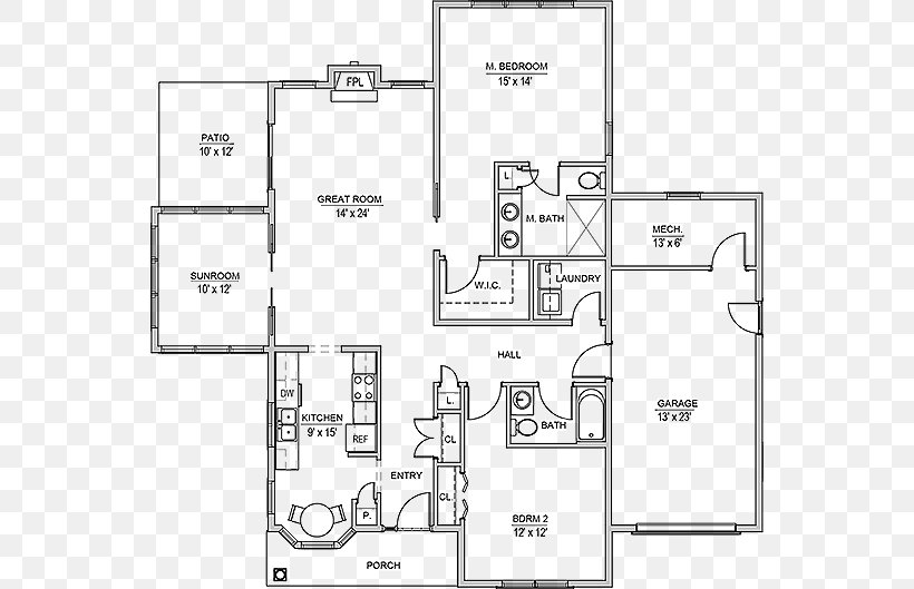 Ocean View At Falmouth Floor Plan Cottage Technical Drawing, PNG, 550x529px, Floor Plan, Area, Black And White, Cottage, Diagram Download Free