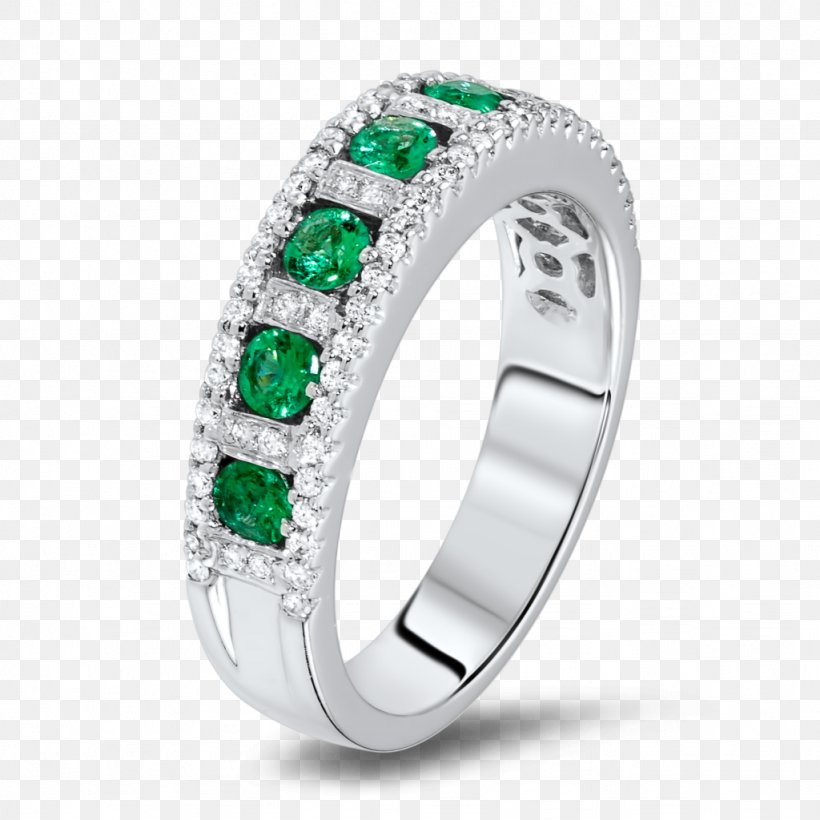 Emerald Wedding Ring Diamond Jewellery, PNG, 1024x1024px, Emerald, Body Jewelry, Brilliant, Carat, Coster Diamonds Download Free