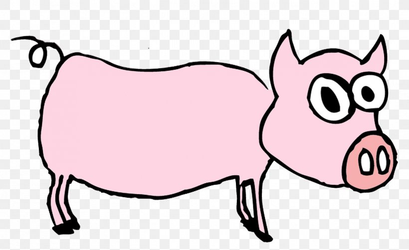 Pig Cattle Snout Pink M Clip Art, PNG, 1345x824px, Pig, Animal Figure, Area, Black And White, Cartoon Download Free