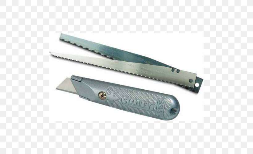 Utility Knives Knife Blade Stanley Hand Tools, PNG, 500x500px, Utility Knives, Blade, Cold Weapon, Cutting, Cutting Tool Download Free