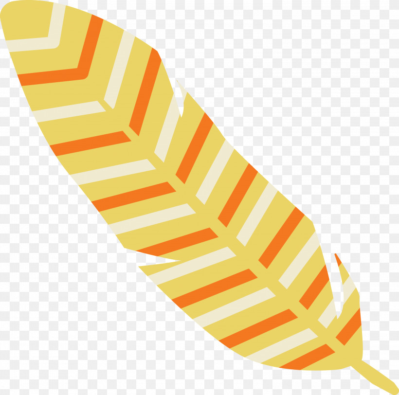 Yellow Line, PNG, 3000x2974px, Cartoon Feather, Line, Vintage Feather, Watercolor Feather, Yellow Download Free