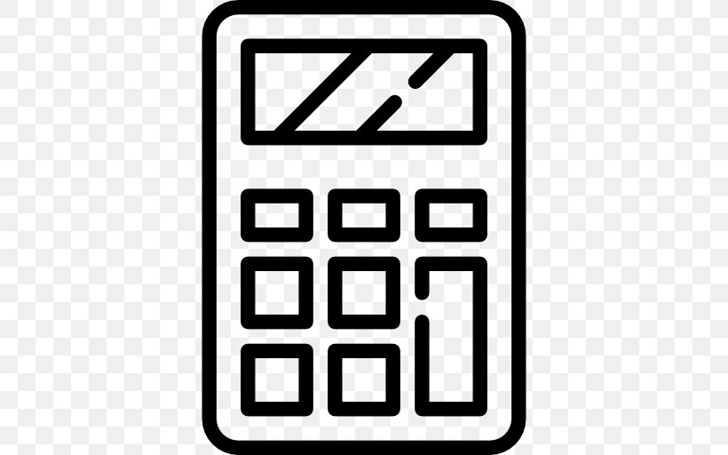 Calculator Calculation Tax, PNG, 512x512px, Calculator, Area, Black And White, Brand, Business Download Free
