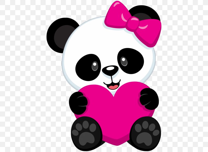 Giant Panda Bear Drawing Clip Art, PNG, 457x600px, Watercolor, Cartoon, Flower, Frame, Heart Download Free