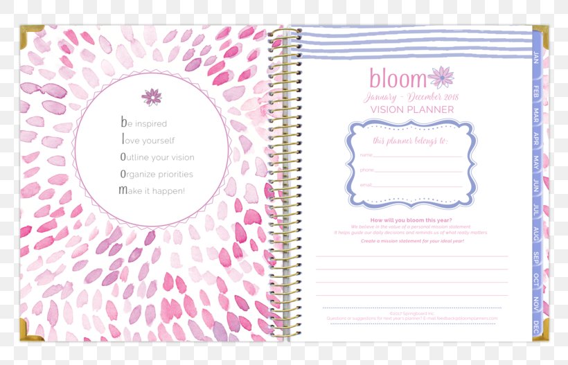Paper 0 Diary, PNG, 800x527px, 2017, 2018, Paper, Art Paper, Bloom Daily Planners Download Free