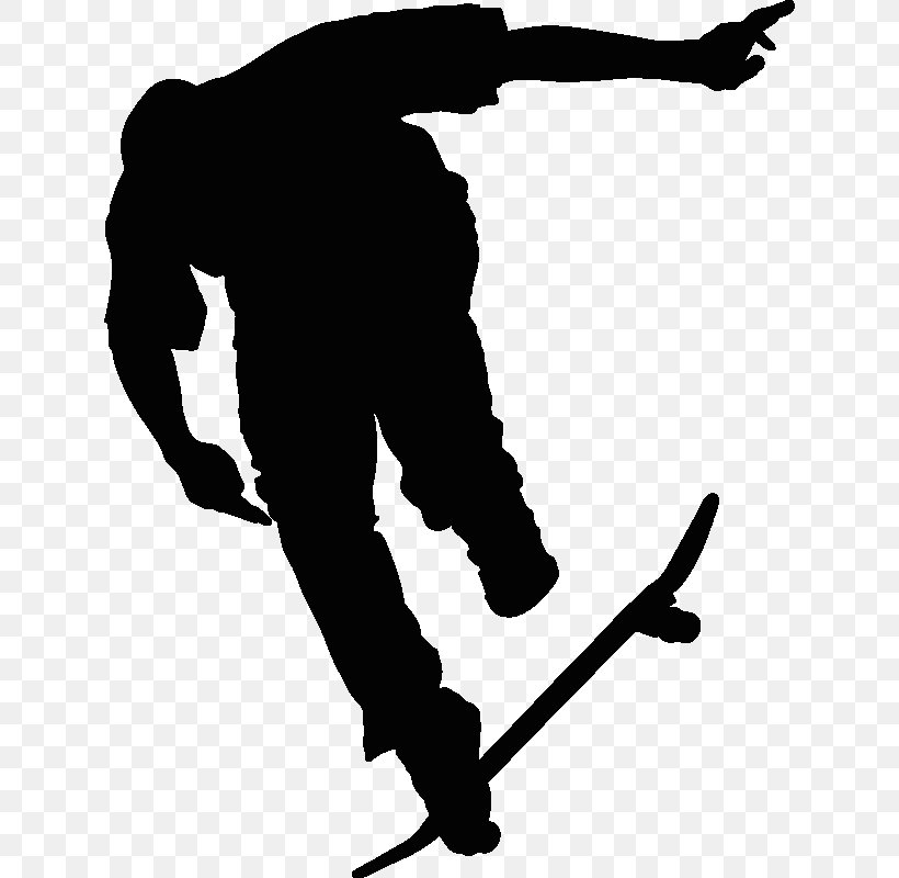 Silhouette Skateboarding Sticker, PNG, 800x800px, Silhouette, Black, Black And White, Com, Footwear Download Free