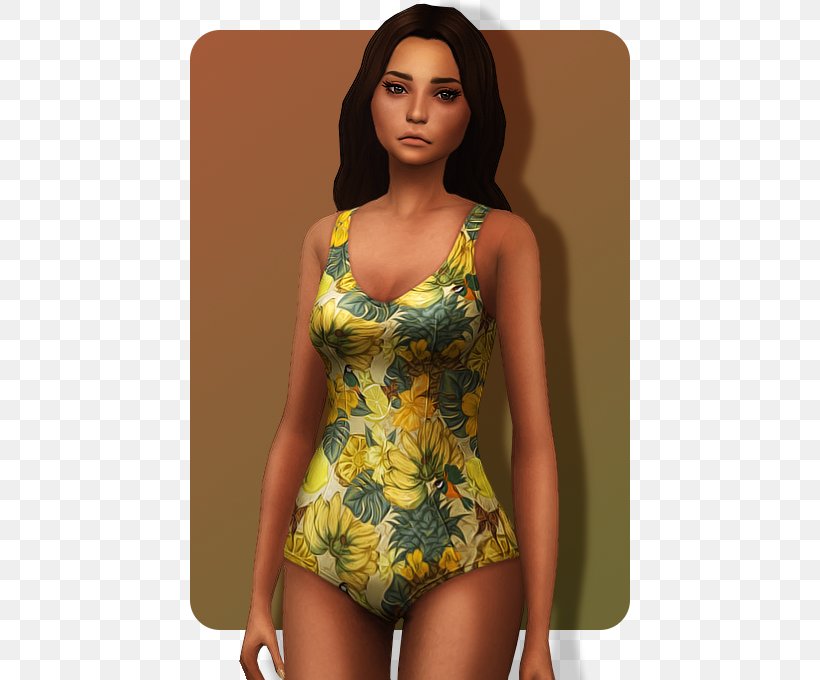 The Sims 4 Bodysuit Clothing Swimsuit Maxis, PNG, 440x680px, Watercolor, Cartoon, Flower, Frame, Heart Download Free