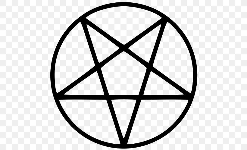 Church Of Satan Lucifer Satanism Pentagram, PNG, 500x500px, Church Of Satan, Area, Baphomet, Black, Black And White Download Free