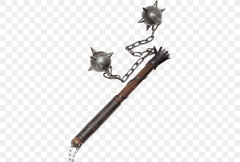 Middle Ages Flail Mace Weapon Medieval Warfare, PNG, 555x555px, Watercolor, Cartoon, Flower, Frame, Heart Download Free