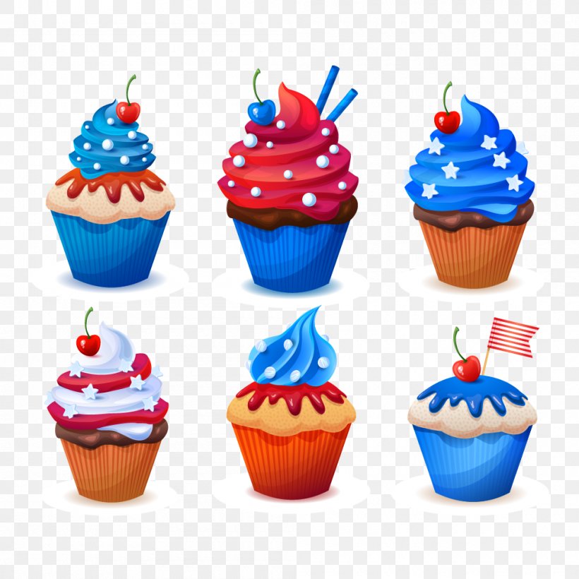 Cupcake American Muffins Clip Art Dessert, PNG, 1000x1000px, Cupcake, American Muffins, Baking, Baking Cup, Cake Download Free