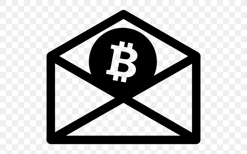 Bitcoin Email Cryptocurrency, PNG, 512x512px, Bitcoin, Area, Bitcoin Cash, Black And White, Brand Download Free