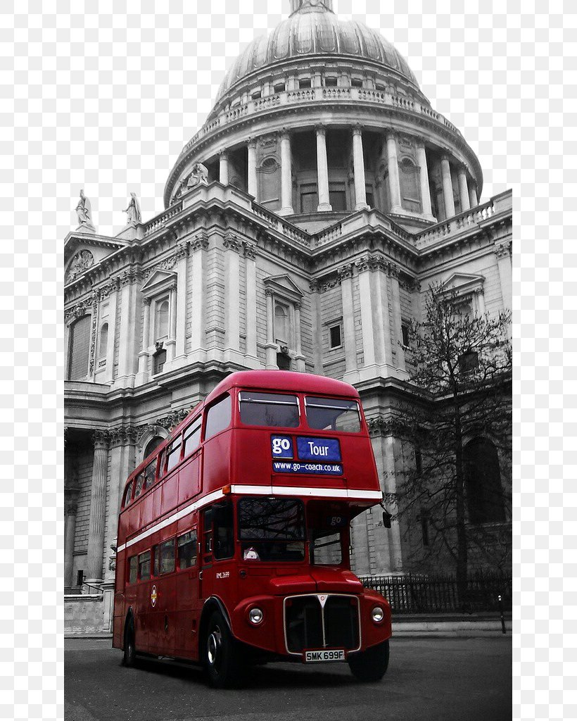 St Pauls Cathedral Millennium Bridge, London Double-decker Bus AEC Routemaster, PNG, 637x1024px, St Pauls Cathedral, Aec Routemaster, Architecture, Black And White, Building Download Free
