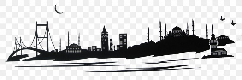 Sticker Wall Decal Velvet Curtain, PNG, 1500x500px, Sticker, Architectural Engineering, Black And White, City, Curtain Download Free