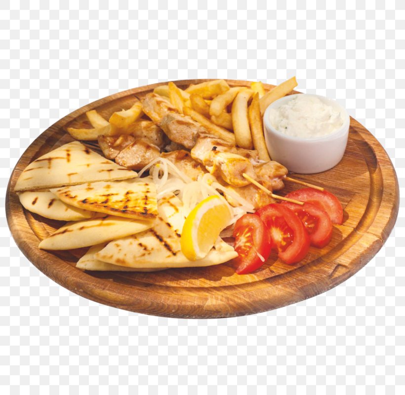 French Fries Souvlaki Tzatziki Pita Shashlik, PNG, 800x800px, French Fries, American Food, Breakfast, Chicken, Cuisine Download Free