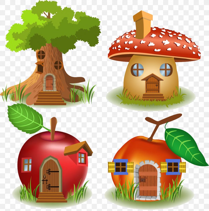 Tree House Cartoon Illustration, PNG, 990x1000px, House, Art, Cartoon,  Drawing, Fairy Tale Download Free