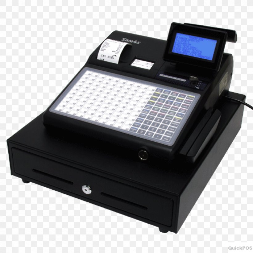 Cash Register Paper Point Of Sale Thermal Printing Printer, PNG, 1200x1200px, Cash Register, Business, Cash, Electronic Device, Electronic Instrument Download Free