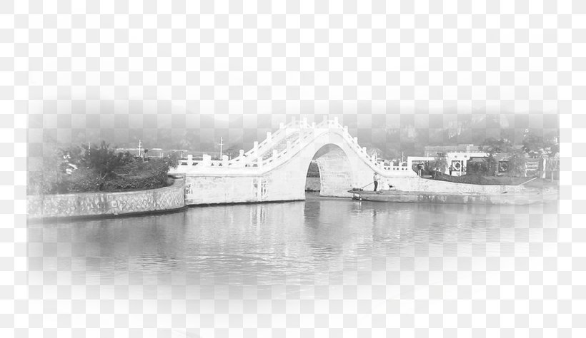 Jiangnan Ink Wash Painting Watercolor Painting, PNG, 746x474px, Jiangnan, Architecture, Black And White, Bridge, Chinese Painting Download Free