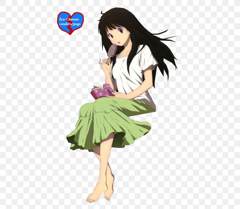 Eru Chitanda Hyouka Rendering Classic Literature Club, PNG, 490x714px, Watercolor, Cartoon, Flower, Frame, Heart Download Free