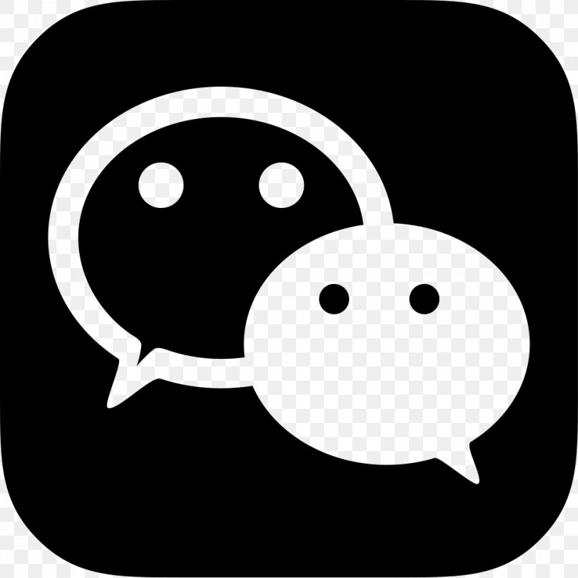 Social Media WeChat Clip Art, PNG, 980x981px, Social Media, Black, Black And White, Email, Emoticon Download Free