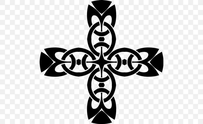 Celtic Knot Christian Cross Celts Celtic Cross, PNG, 500x500px, Celtic Knot, Black And White, Book Of Kells, Celtic Art, Celtic Cross Download Free