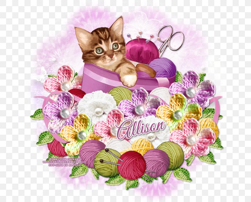 Kitten Cat Whiskers Tea Floral Design, PNG, 660x660px, Kitten, Carnivoran, Cat, Cat Like Mammal, Cut Flowers Download Free