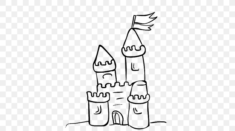 Coloring Book Sand Art And Play Castle, PNG, 439x458px, Coloring Book, Area, Art, Artwork, Black Download Free