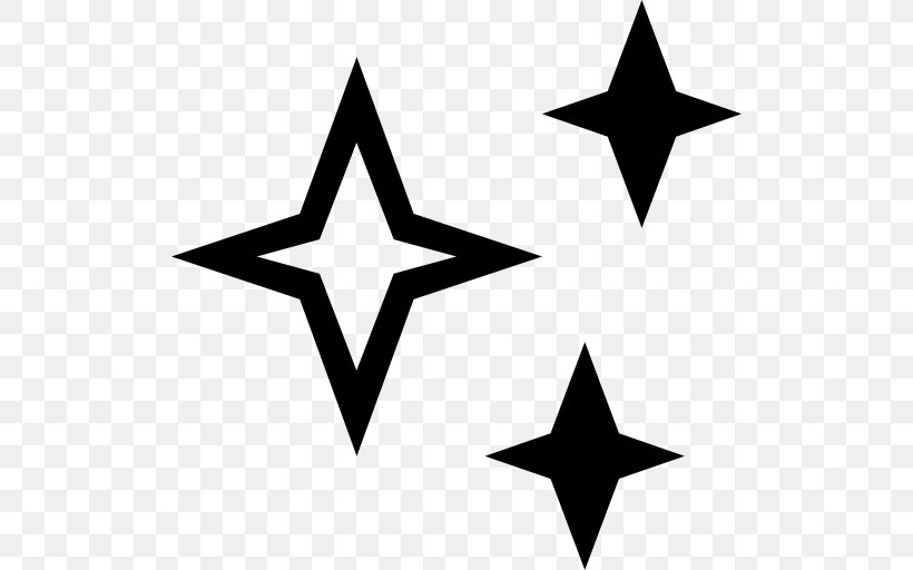 Star, PNG, 512x512px, Star, Black, Black And White, Fivepointed Star, Leaf Download Free