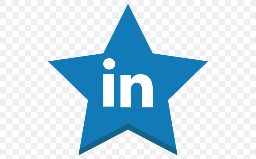 LinkedIn Star Social Media Raster Graphics, PNG, 512x512px, Linkedin, Area, Blue, Brand, Foil Download Free