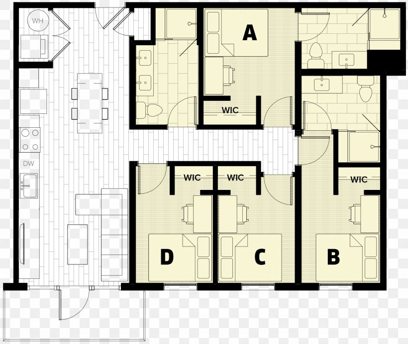 Floor Plan Hub On Campus Tuscaloosa Architecture House Facade, PNG, 1842x1556px, Floor Plan, Apartment, Architecture, Area, Building Download Free