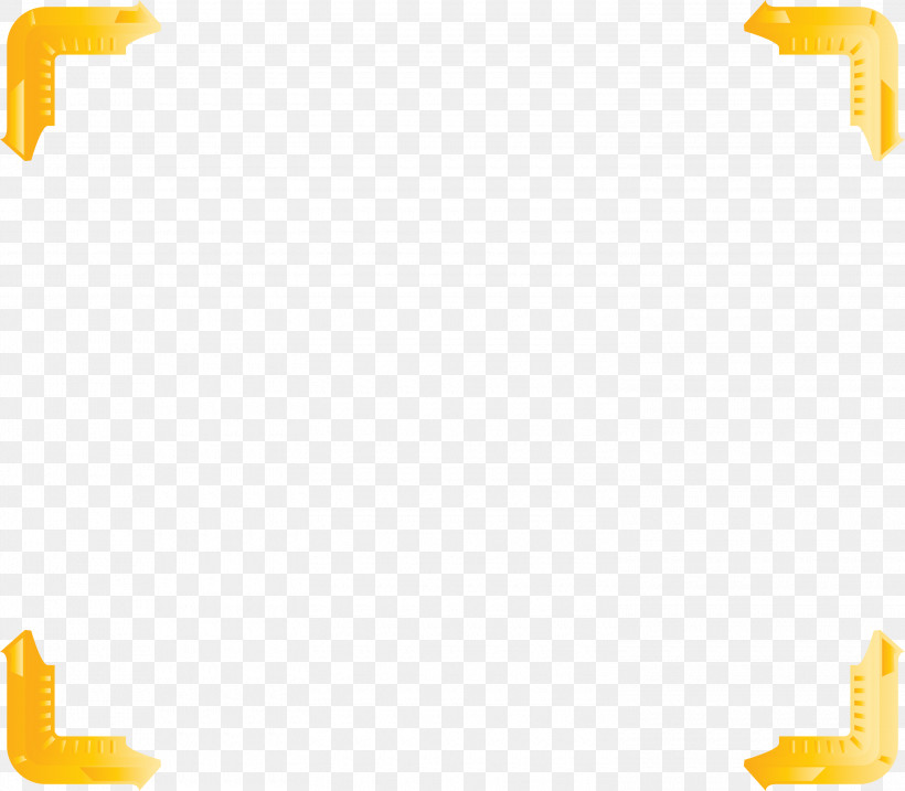 Corner Frame, PNG, 3000x2624px, Corner Frame, Line, Orange, Text, Yellow Download Free