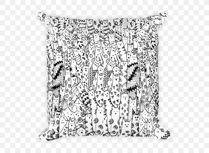 Cushion Throw Pillows Dire Threads, PNG, 600x600px, Cushion, Black And White, Cases By Kate, Doodle, Ed Sheeran Download Free