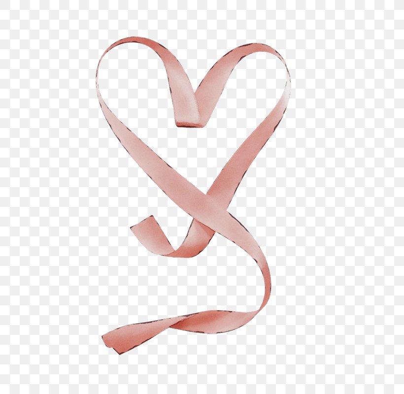Pink Heart Ribbon Font Heart, PNG, 583x800px, Watercolor, Finger, Heart, Love, Paint Download Free
