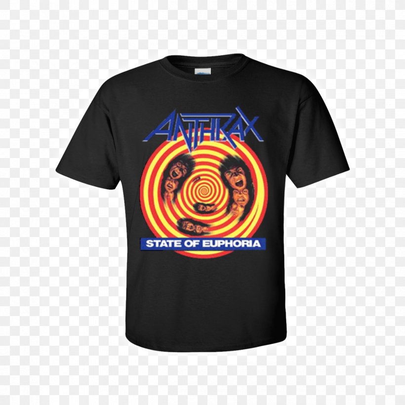 T-shirt State Of Euphoria Anthrax Hoodie Among The Living, PNG, 1250x1250px, Tshirt, Active Shirt, Among The Living, Anthrax, Brand Download Free