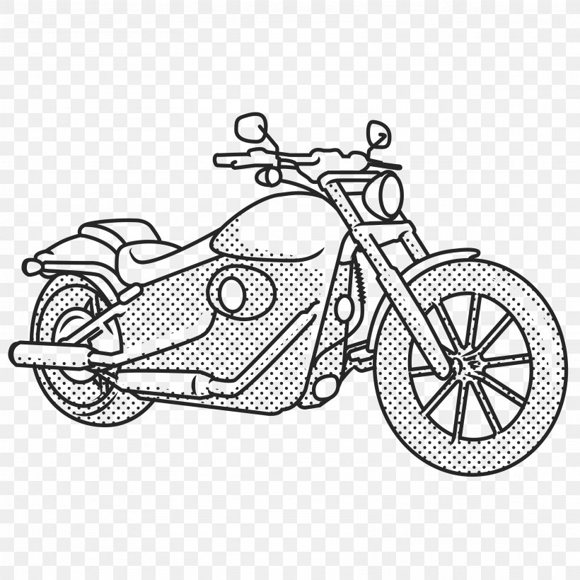 Bicycle Wheels Line Art Motorcycle Honda Motor Company Harley-Davidson ...