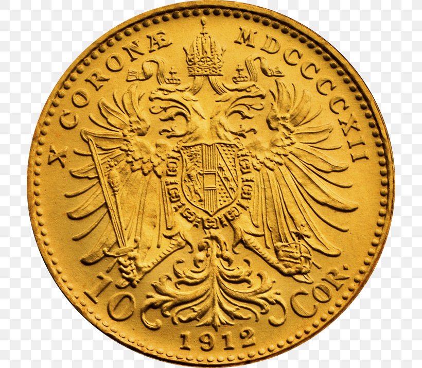 Gold Coin Austria-Hungary Czech Koruna, PNG, 716x715px, Coin, Austriahungary, Austrian Mint, Austrohungarian Krone, Brass Download Free