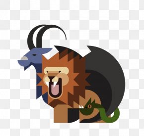 Cartoon Lion - Hey Deity God Geometry Illustration PNG