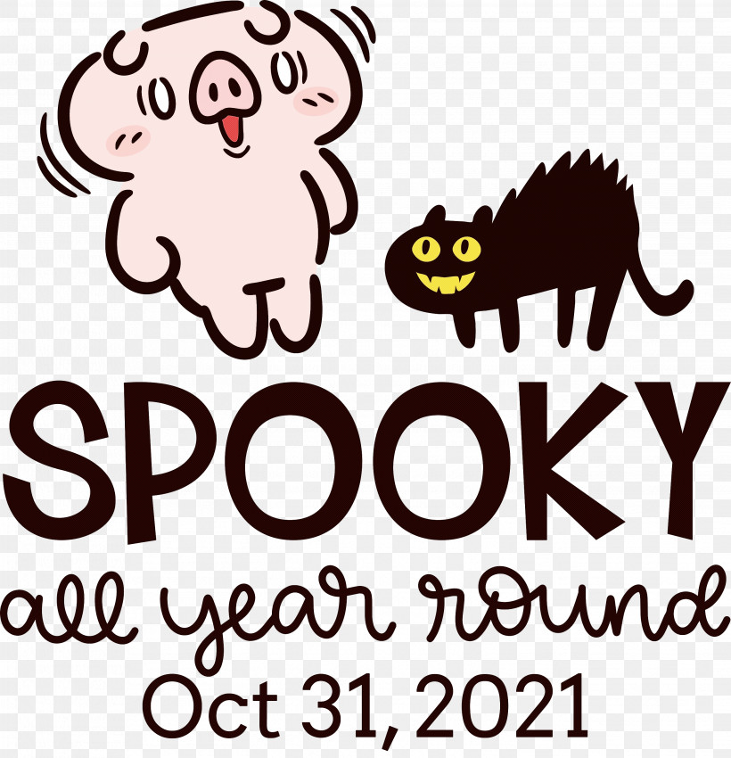 Spooky Halloween, PNG, 2893x3000px, Spooky, Behavior, Cartoon, Cat, Catlike Download Free